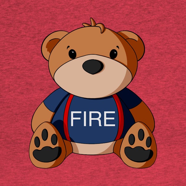 Fireman Teddy Bear by Alisha Ober Designs